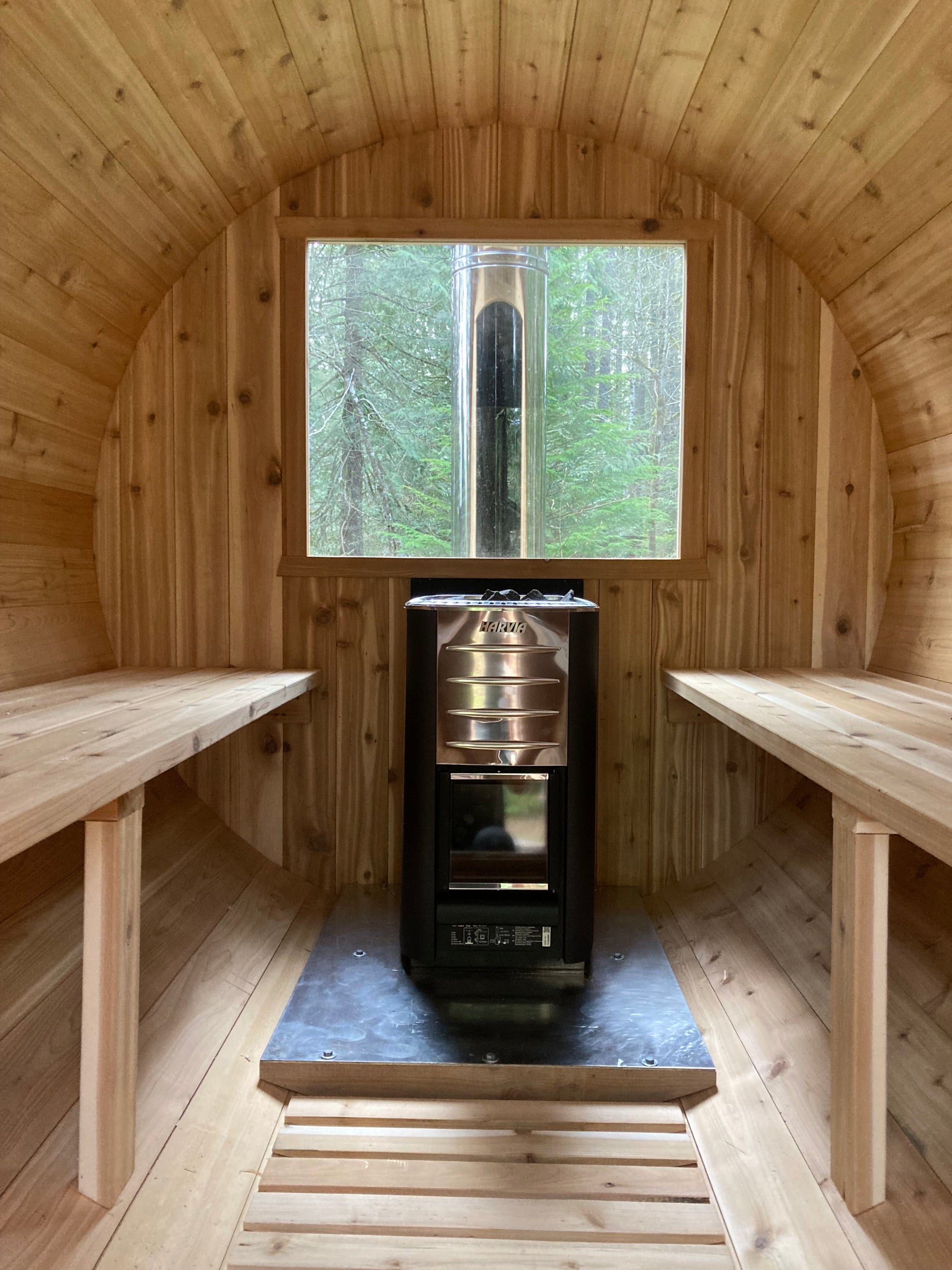 10ft Sauna | wood | No Roof | No Rear Window | Full Glass Door