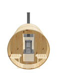 8ft Sauna | wood | No Roof | 30" x 30" XL Rear Window | Full Glass Door
