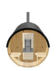 8ft Sauna | wood | Black High Performance Metal Roof | No Rear Window | Full Glass Door
