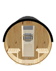 10ft Sauna | electric | Black High Performance Metal Roof | 30" x 30" XL Rear Window | Full Glass Door