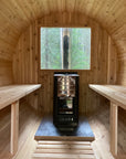 10ft Sauna | wood | No Roof | No Rear Window | Full Glass Door