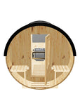 8ft Sauna | electric | Black High Performance Metal Roof | 30" x 30" XL Rear Window | Standard Door