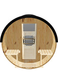 8ft Sauna | electric | Black High Performance Metal Roof | 30" x 30" XL Rear Window | Full Glass Door